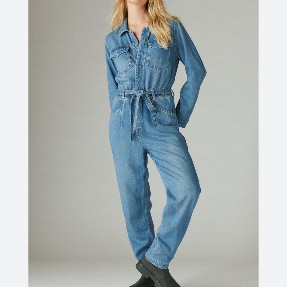 Lucky Brand Blue Denim Jumpsuit
